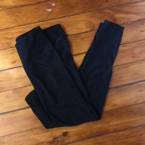 Black leggings with mesh detail